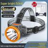 Ultra Bright LED Headlamp - Rechargeable, Long-Range, Durable Battery for Night Fishing & Mining