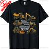 Types Of Construction Excavator Bulldozer Truck Crane Unisex Tshirt Summer Building Blocks Breathable Shirt Common Design Tops