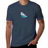 Blue Budgie TShirt Plus Size Summer Casual TShirt