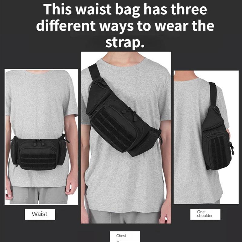 Outdoor Hiking Waist Bag Running Sports Functional Bag Cycling Bag Bum Bag Multi-functional Tool Shoulder Tactical Waist Pack