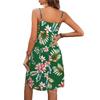 Women's Print Strap Plus-size Dress Adjustable Shoulder Strap V-neck Dress