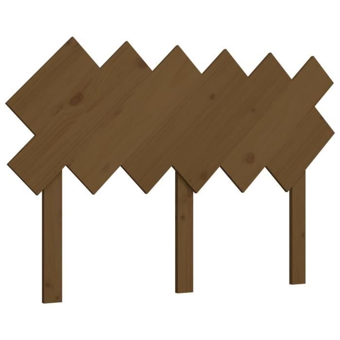 VidaXL Tête de lit Marron miel 122,5x3x80,5 cm Bois massif de pin 819213