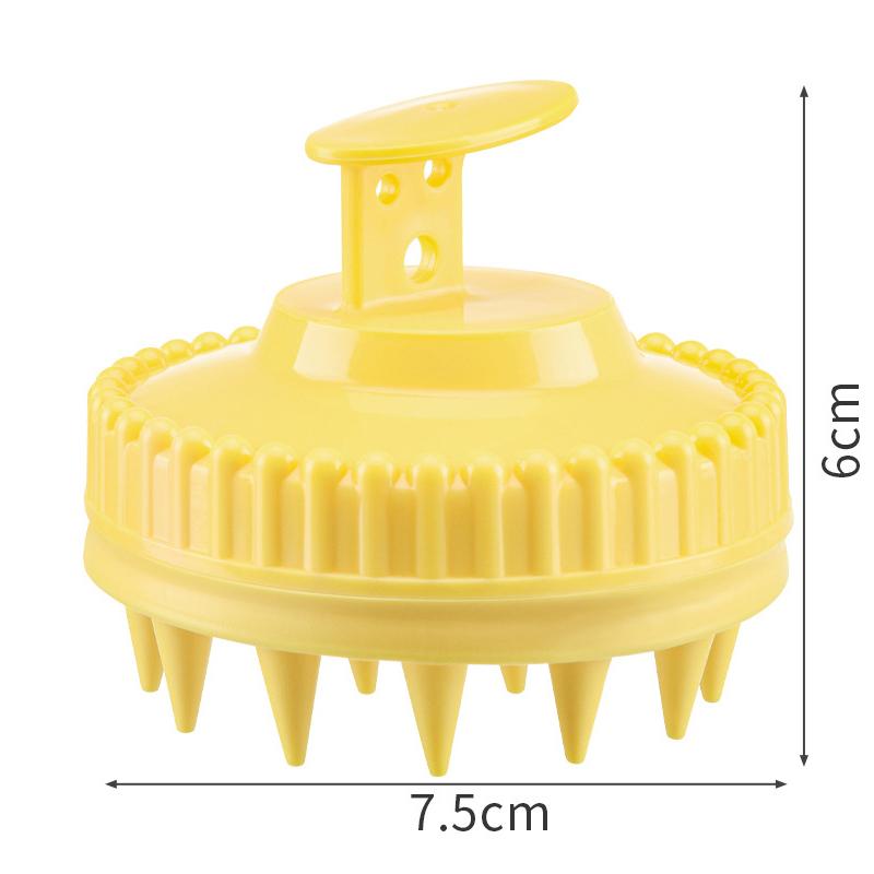 

Силиконовая щетка для мытья шампуня Щетка для массажа тела Щетка для ванны и душа Парикмахерский инструмент Расческа для массажа кожи головы Расческа для мытья волос жёлтый