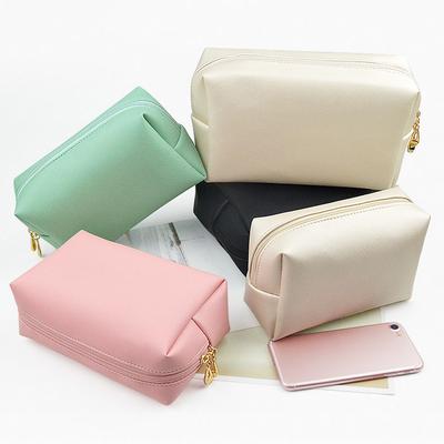 Borsa per il trucco da viaggio carina alla moda in tinta unita, per adolescenti, ragazze e donne, organizer per riporre gli articoli da toeletta