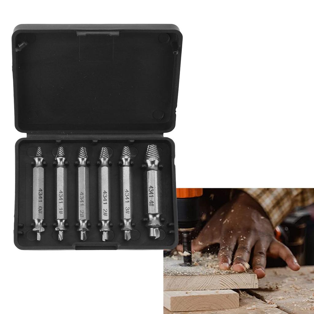 Damaged Screw Extractor Set Broken Stripped Remover Screws Removal Tool HSS Nuts   Drill Bit Tools