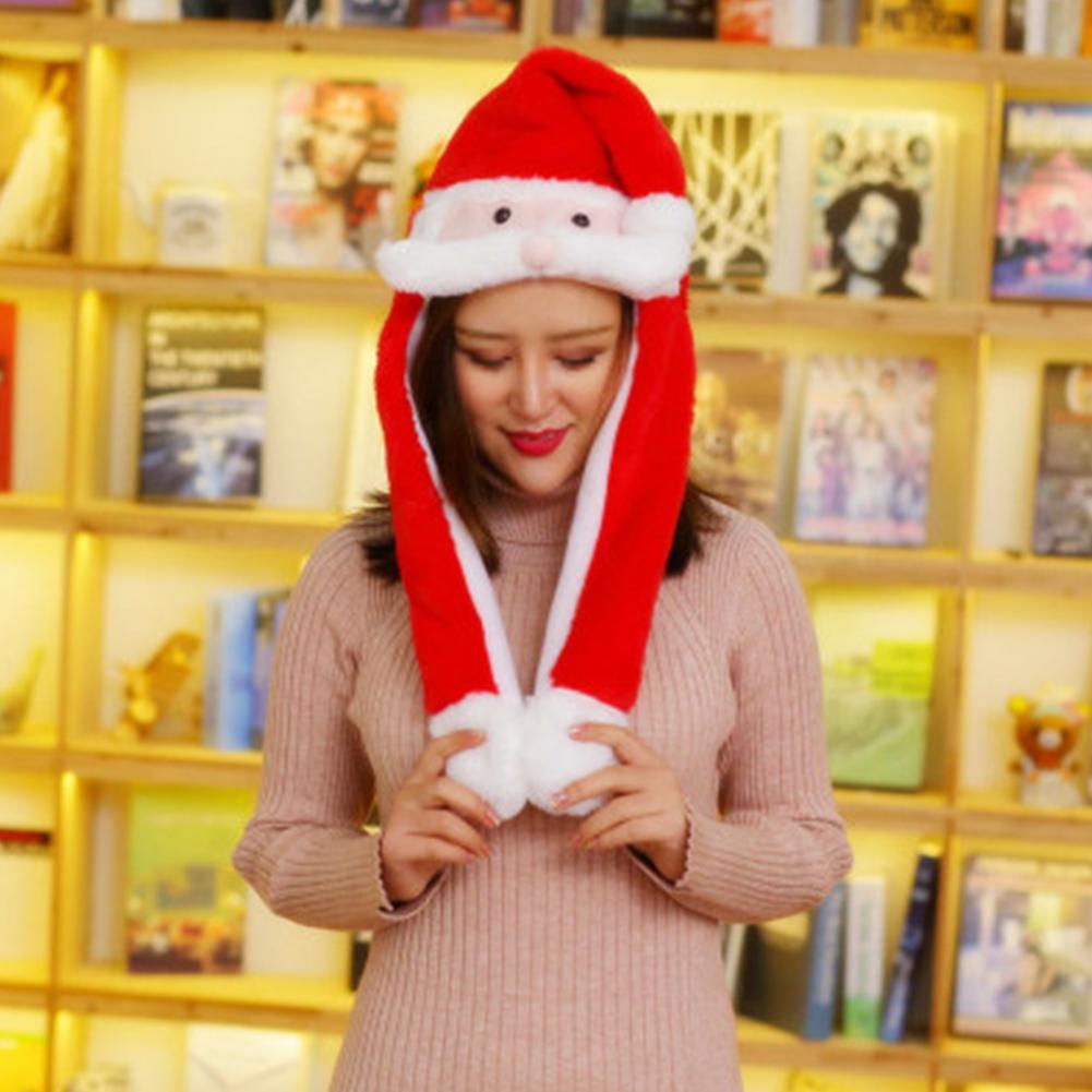 Cute Cartoon Pinch Ears Moveable  Cap Warm Hat Santa  Elk for Christmas Gift Decorative Props