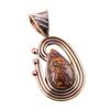 Natural Maryam Jasper 925 Solid Sterling Silver Gift TwoTone Pendant 1.50" M7t91