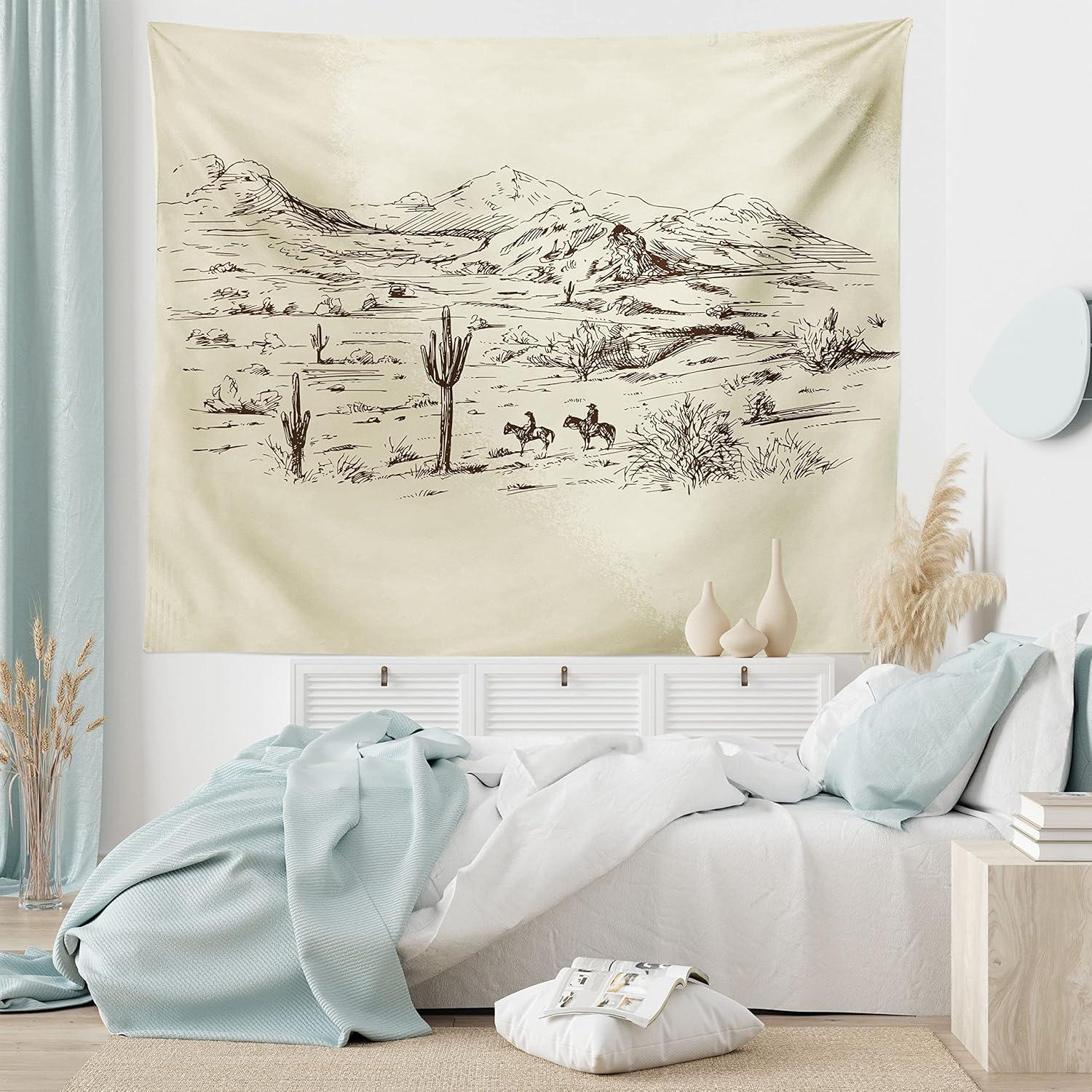 Tapestry of the Western landscape of the Wild West 75x100