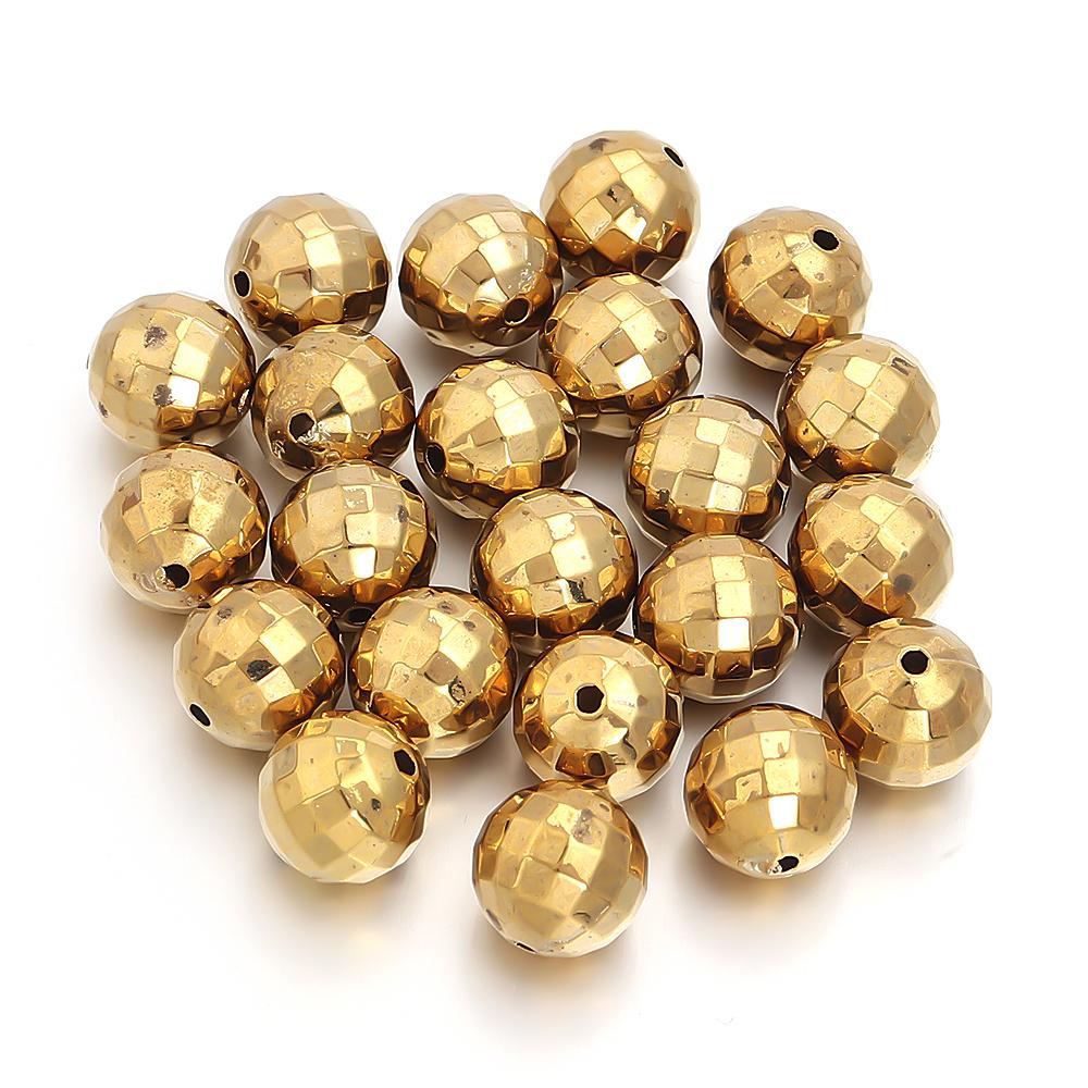 20-200pcs/lot 4-14mm Faceted Round Ball Beads CCB Beads Loose Spacer Beads For Jewelry Making DIY Necklace Bracelet Accessories