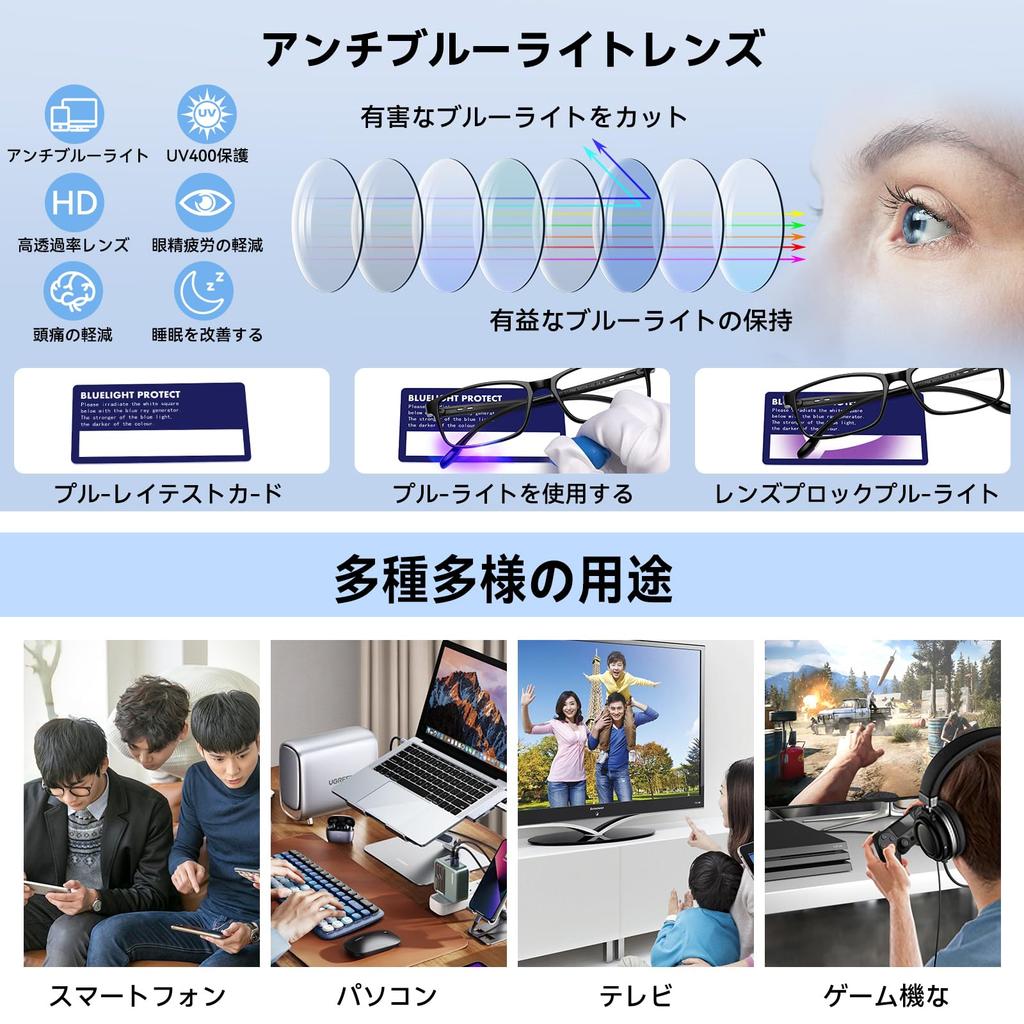 Dollger Photochromic Blue Light Blocking UV UV for Men and Women Sunglasses, Glasses, Protection, Non-Prescription, Lightweight, Protection, Unisex,