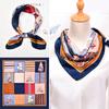 100% Real Silk Neck Scarf For Women Print Silk Square Scarf Neckerchief Fashion Bufanda  New Elegant Foulard Femme 65x65cm