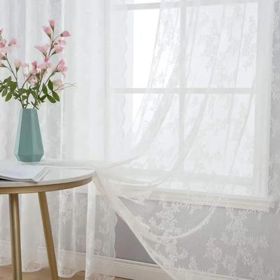 Tende Finestra Garza Tenda Tulle Trasparente Tenda Trasparente Pizzo Vintage Decorazione Casa
