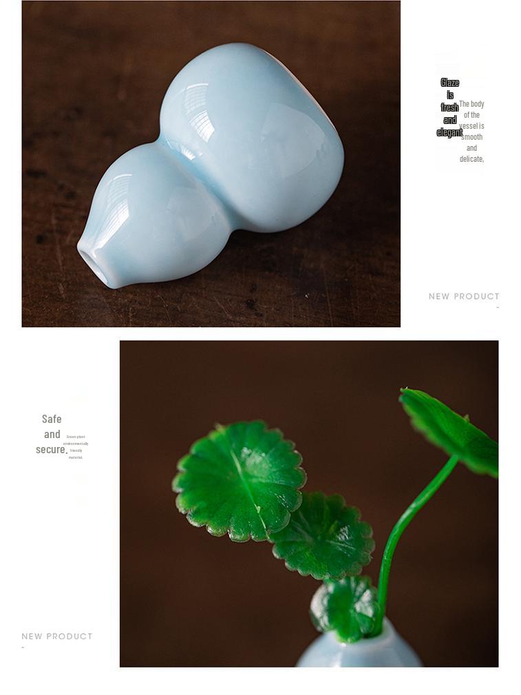 Creative Mini Ceramic Desktop Vase: Small Flower and Green Plant Hydroponic Bonsai Ornament for Indoor Decoration