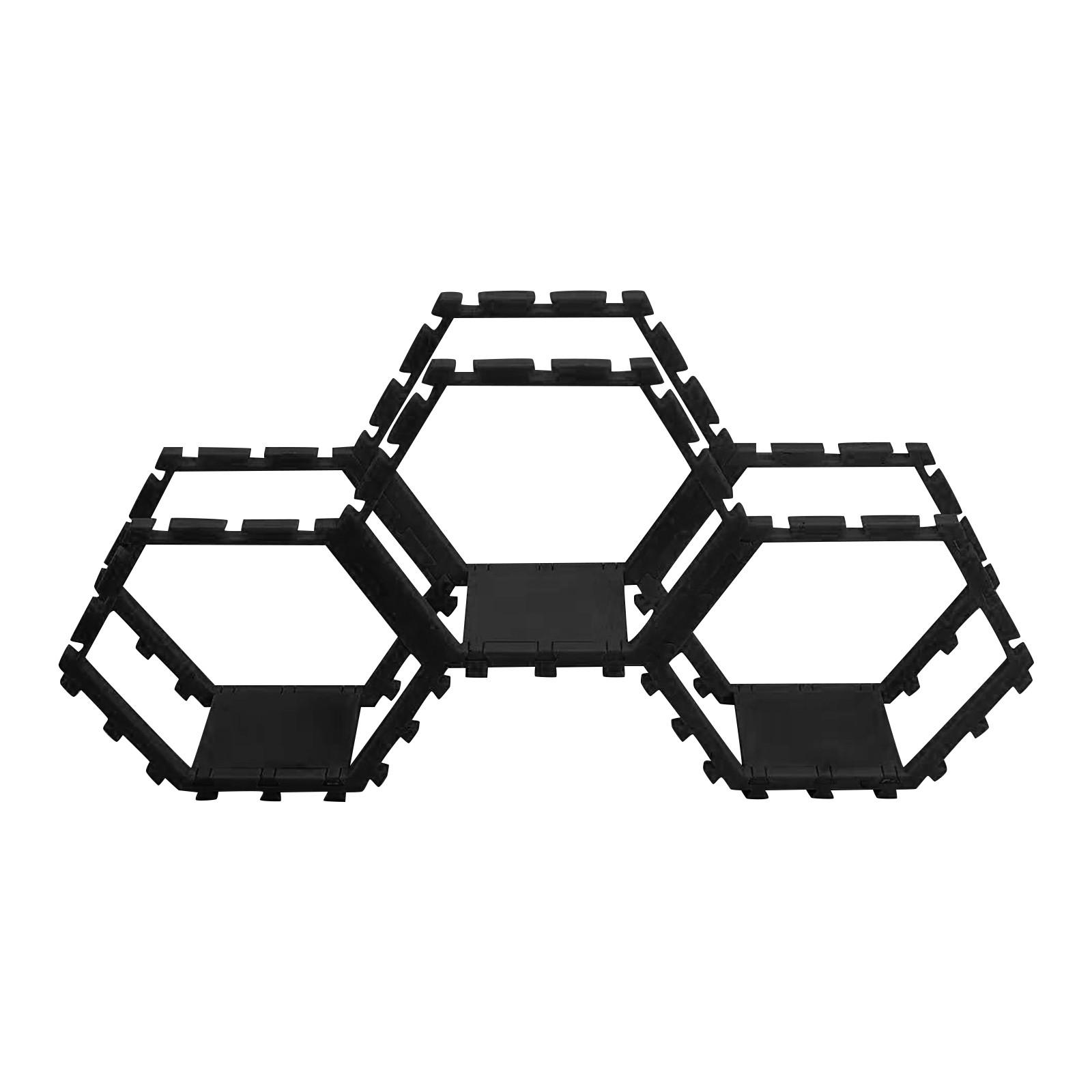 

Креативный шестиугольный сотовый стенд для сращивания, креативный стенд для показа игрушек One Size чёрный