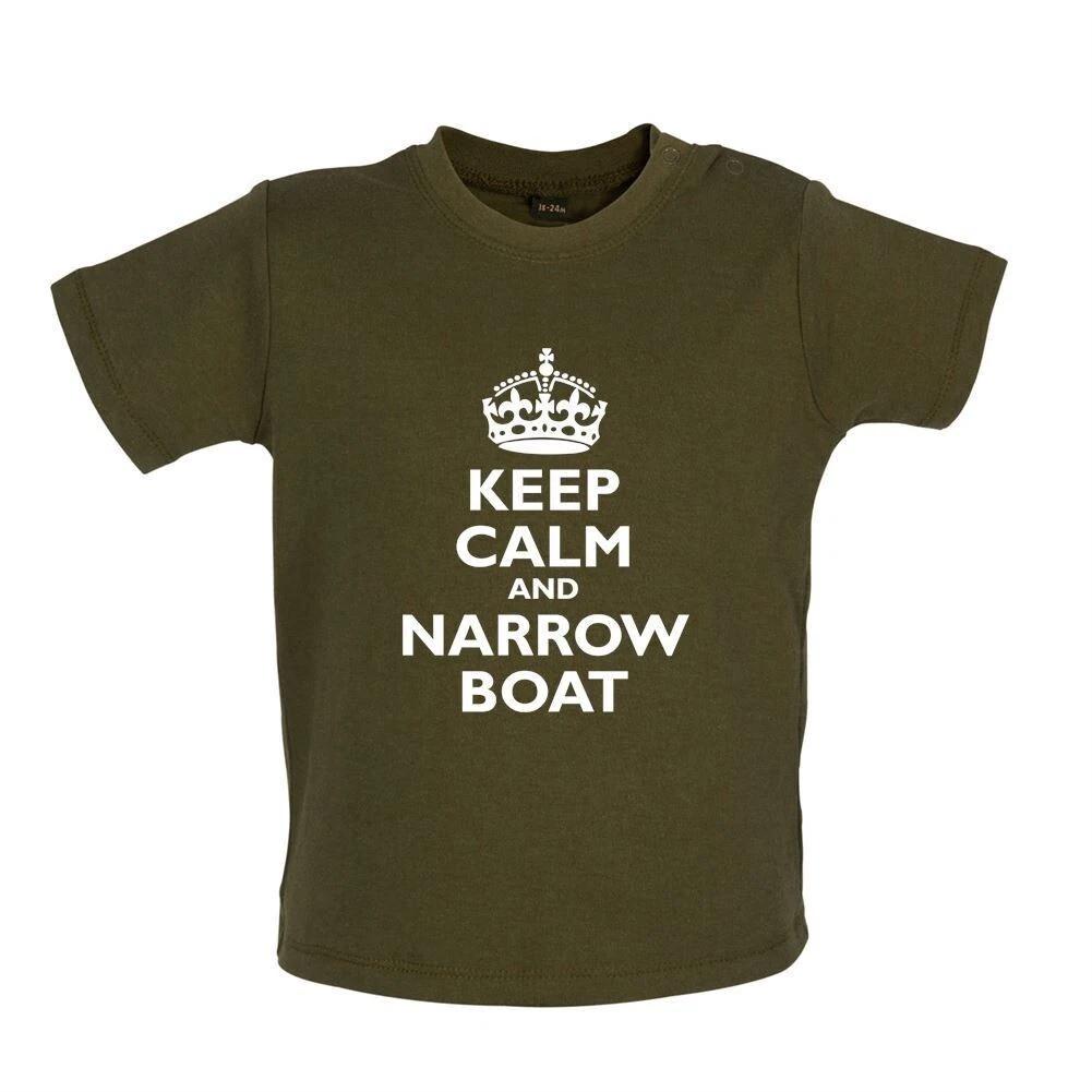 

Keep Calm and Narrow Boat - Baby T-Shirt / Babygrow - Canal Boating Barge 100