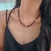 Vintage Natural High-Quality Amethyst Necklace Collarbone Chain Design Atmosphere Neck Chain