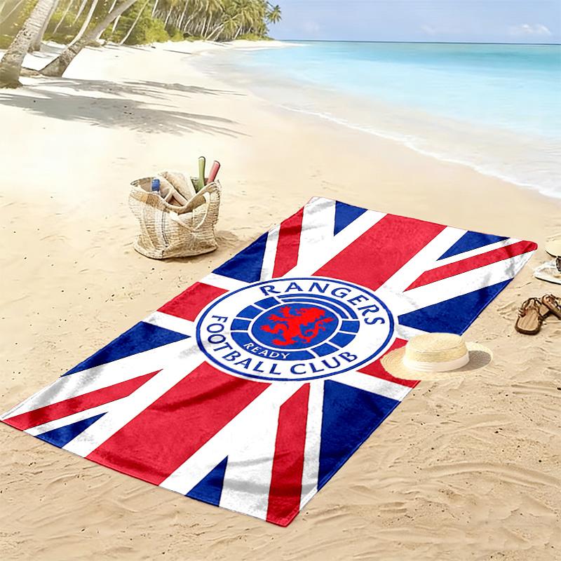 Rangers F.C. Druck Strandtuch, Großes Weiches Schnelltrocknendes Handtuch für Strand Camping Schwimmen
