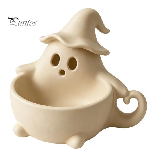 Versatile Storage Bowl 3D Printed Halloween Ghost Bowl, Trick or Treat Snack Candy Decor Serving Decorative Tray Dish, Party Supplies Tableware