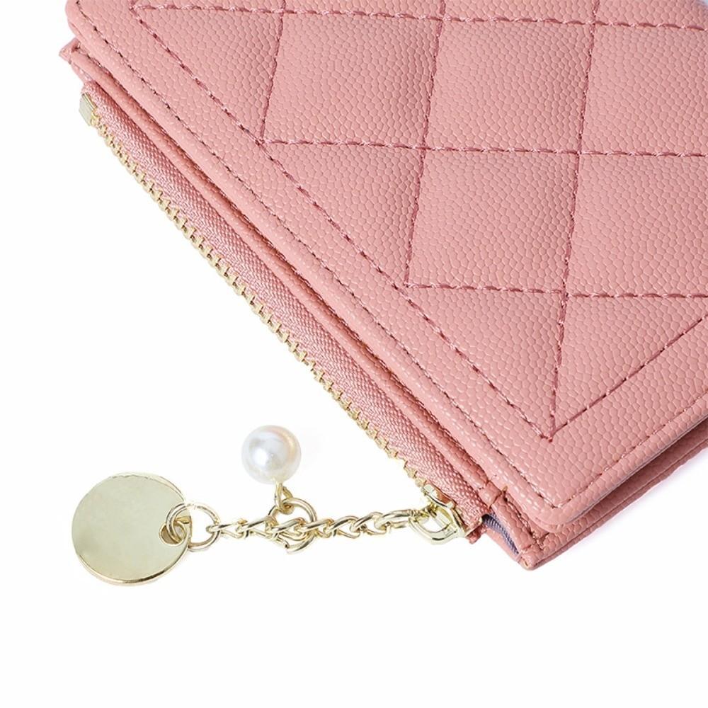 Mini PU Leather Wallet Short Card Holder Fashion Women PU Coin Purse Female