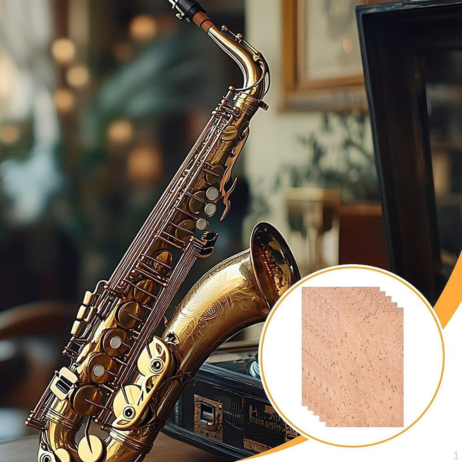 

5 Pieces Sax Neck Cork Joint Sheet,Musical Instrument Accessories,Saxophone Replacement Soprano