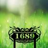 Personalized Metal Address Sign, Custom Garden Number Stake for Front Porch Lawn Decor