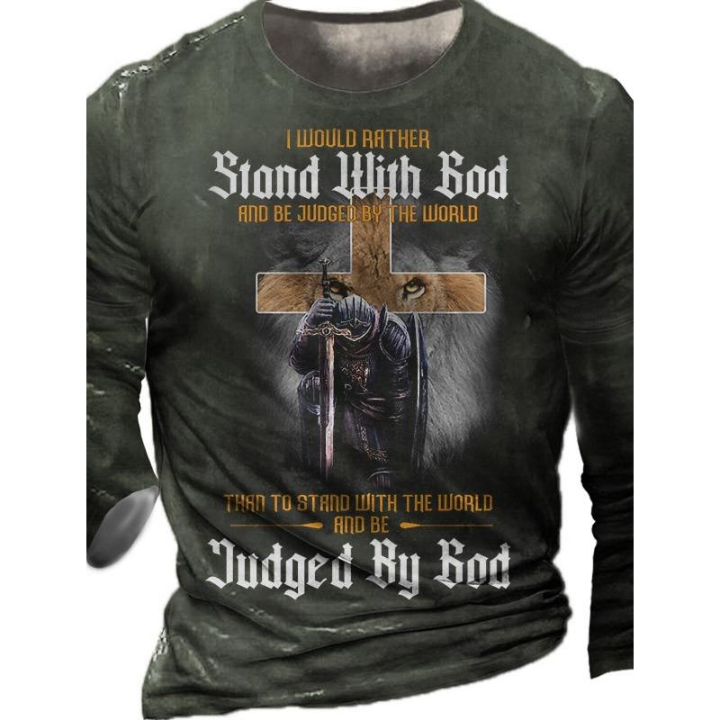 Men's Long Sleeve Graphic 3D Compass Boat Casual Sports Outdoor Sports T-Shirt Fitness Retro Classic Long Sleeve Top