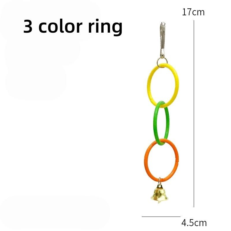 Colorful Plastic Hanging Ring Toy Birds Use To Play and Relieve Boredom Climbing Swing Interactive Toy for Bird Cage Accessories