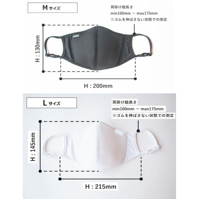 GENETHREAD Nano Platinum Moist Mask Black M - High-Performance Washable Reusable Face Mask with UV Protection, Easy Breathable, Made in Japan