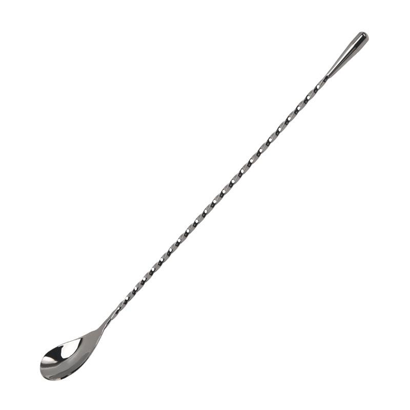 304 Stainless Steel Twisted Bar Spoon with Tear Drop Design for Cocktails