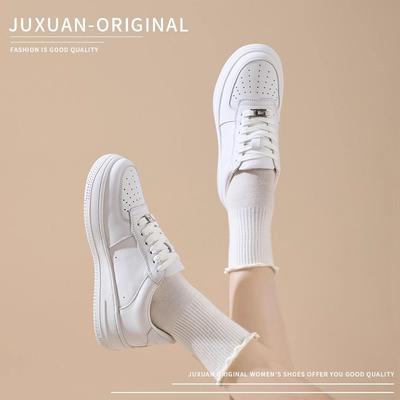 Little White Shoes Women's 2025 New Platform Student Casual Board Shoes Men's Shoes Popular Air Force AJ No. 1 Versatile Sports Shoes