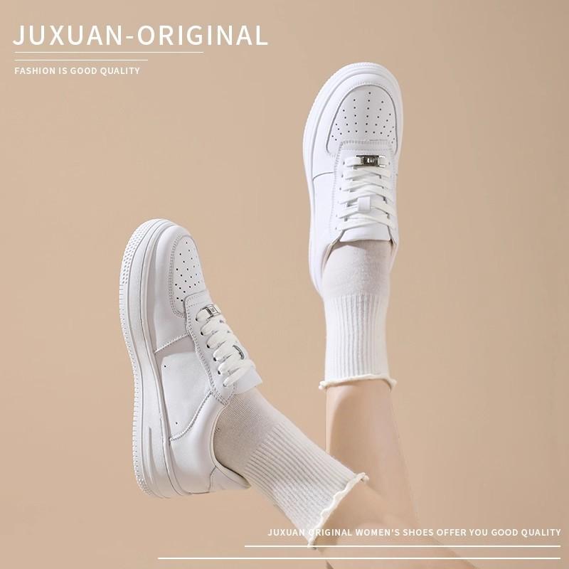 Little White Shoes Women's 2025 New Platform Student Casual Board Shoes Men's Shoes Popular Air Force AJ No. 1 Versatile Sports Shoes