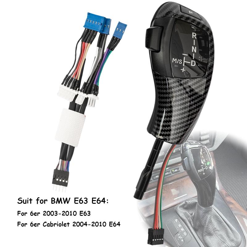 E90 Gear Shift Knob Car LED Lever Handle For BMW E87 E88 E90 E91 E92 E93 /E63 Automatic Transmission Shifter Knob Head Replace