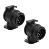2 PCS 12V 13 To 7 Pin Trailer Adaptor Waterproof Trailer Sockets Converter Hitch Wiring Plug Adapter for Caravan Car