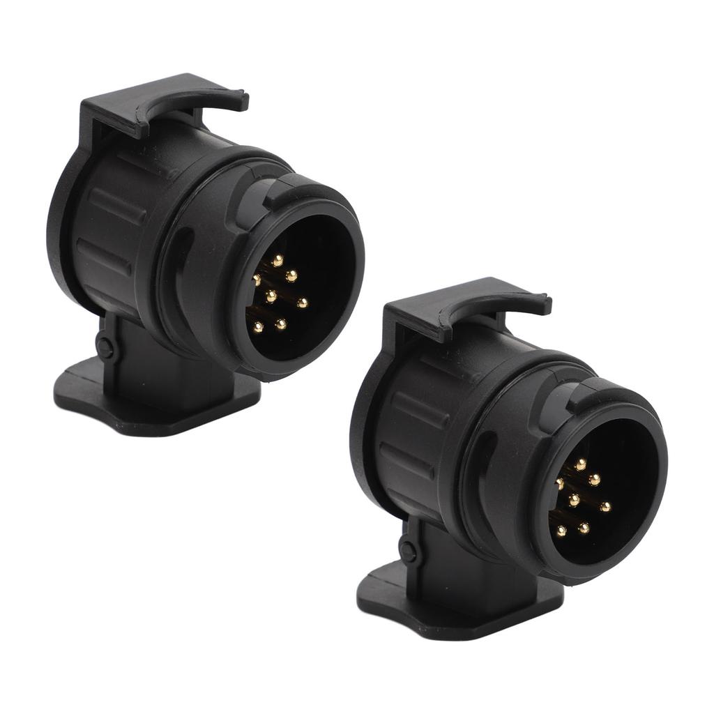 2 PCS 12V 13 To 7 Pin Trailer Adaptor Waterproof Trailer Sockets Converter Hitch Wiring Plug Adapter for Caravan Car
