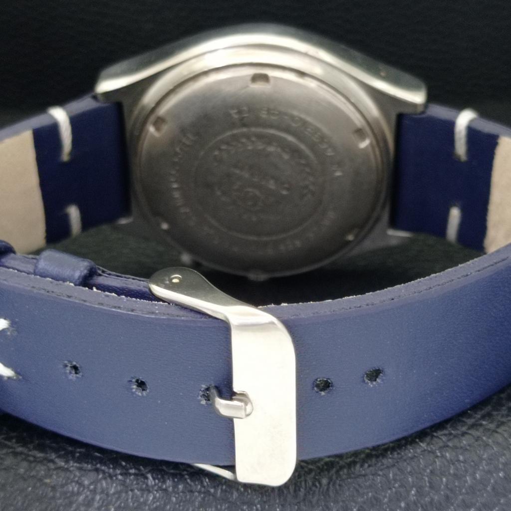 AUTOMATIC VINTAGE ORIENT 46941 JAPAN MENS BLUE COLOR DIAL WATCH a500714-5 R154-a500714