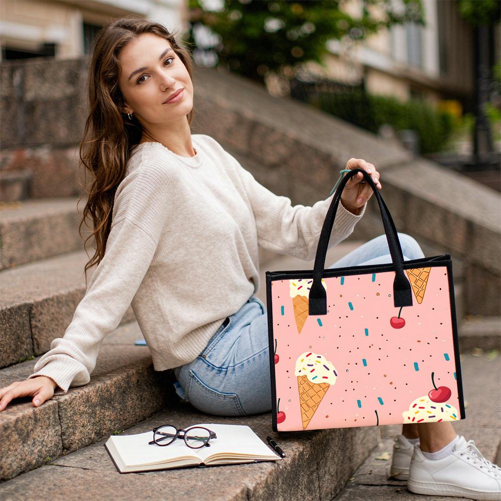 Cute Printed Tote Bag for Daily Shopping 