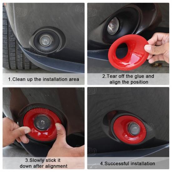 Nebelscheinwerferabdeckung Zierleiste Nebelscheinwerferblende für Dodge Challenger 2015- Zubehör