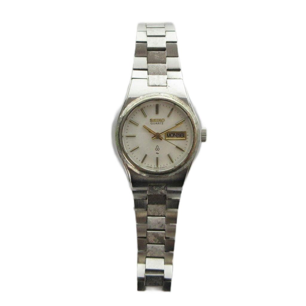 SEIKO Quartz Watch with Silver Color 4303-0050 Calendar, Logo, GY11/ MQ Women's