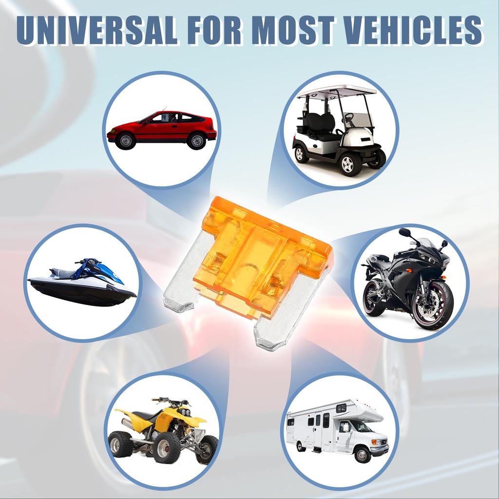 X AUTOHAUX 30pcs Low Profile Mini Style Fuse 5A Style Fuse Replacement