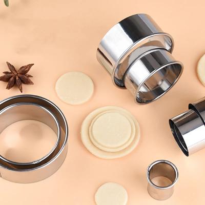 Anello per Mousse 3-12cm Circolare Acciaio Inossidabile 304 Tagliabiscotti per Torta Biscotto Stampi per Cottura Accessori da Cucina Strumento 12Pz/Set