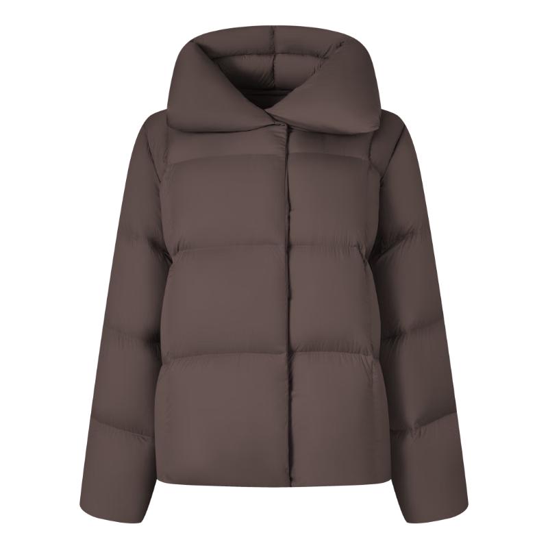 

Tanboer Women s Short Puffer Down Jacket with Large Lapel (Model 530322Z) XS (155)