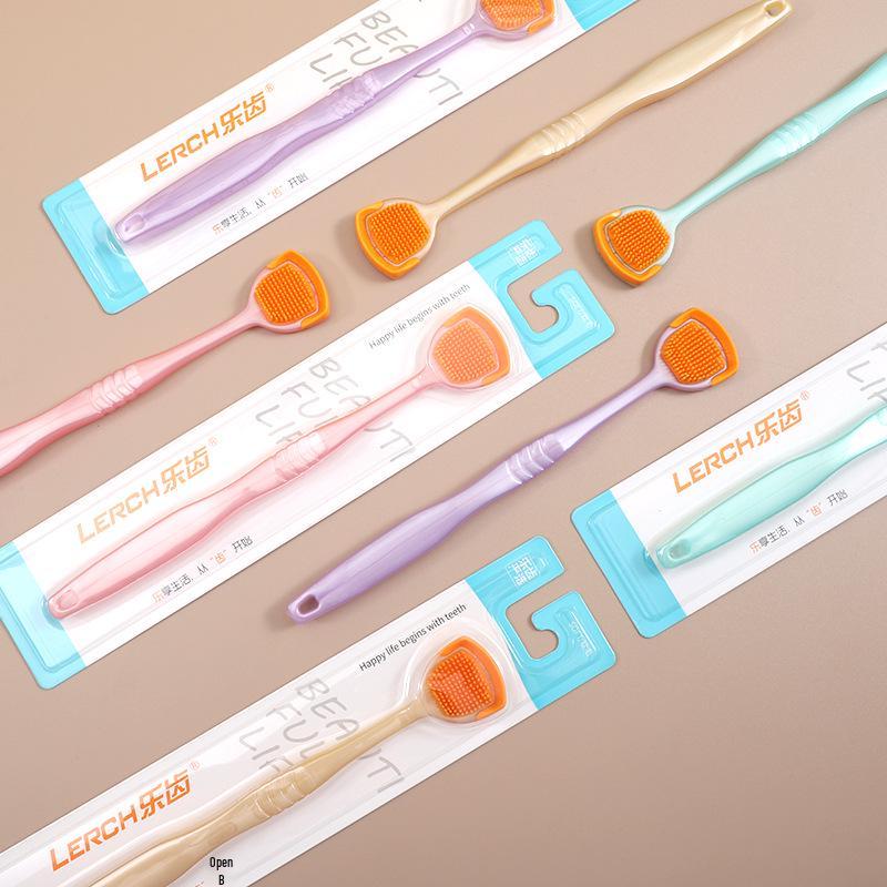 

LERCH Портативный скребок для языка и чистящая щетка для ухода за полостью рта