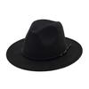 Jazz Cap Wide Brim Breathable Solid Color Fedora Hat Winter Floppy Women Cap Streetwear