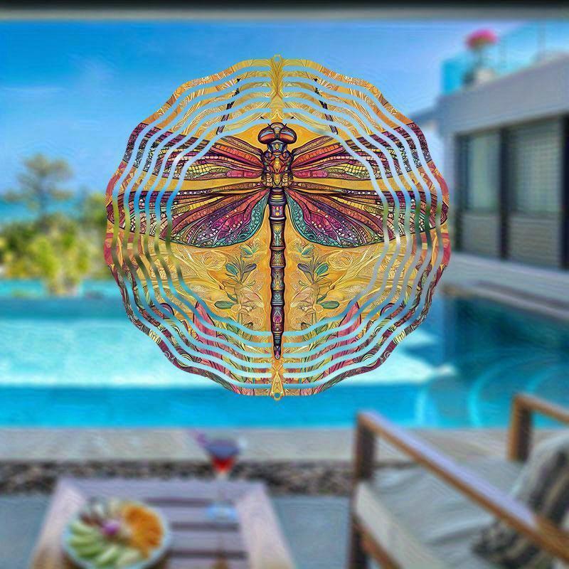 10 Inch Hanging Wind Spinner with 360 Degree Hook for Balcony Garden Decor Spring Summer Outdoor Decoration