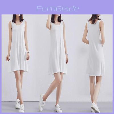 Elegant Women Long Cami Stretch Tank Top Sleeveless T Shirt Bodycon Tunic Mini Dress