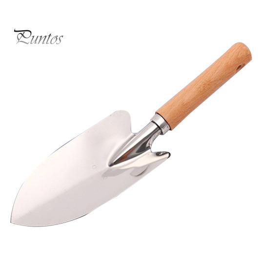 

Ручная садовая лопата с деревянной ручкой Нержавеющий ручной мастерок из полированной нержавеющей стали Простой в использовании Практичный садовый инструмент для выкапывания прополки B