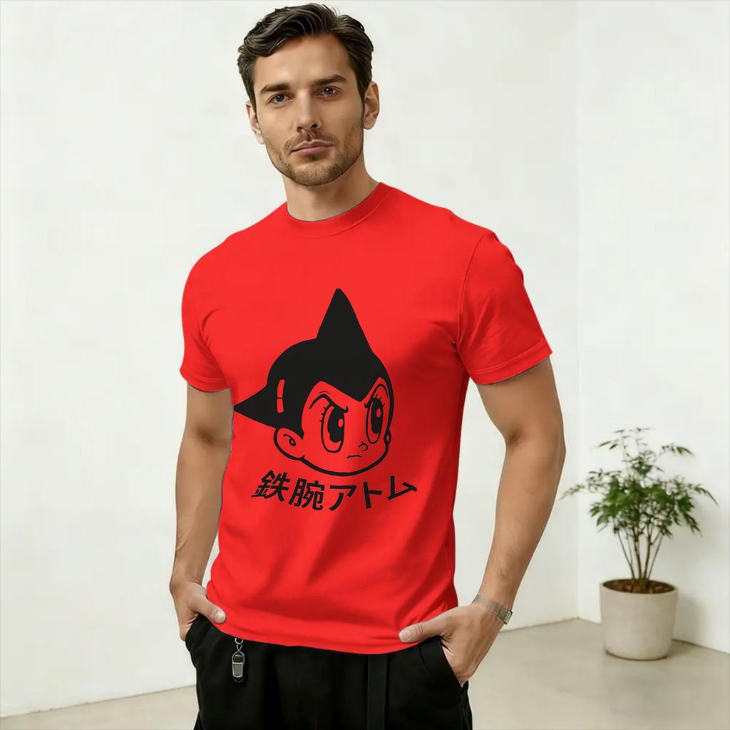 Unisex Astro Boy Anime T Shirts Cotton Tops Creative Short Sleeve Round Collar Tee Shirt Adult TShirts