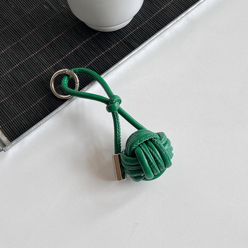 Elegant Ball Keychain Versatile Leather Phone Lanyard Bag Charms Pendant Car Key Ring Backpack Decoration Accessories Gifts