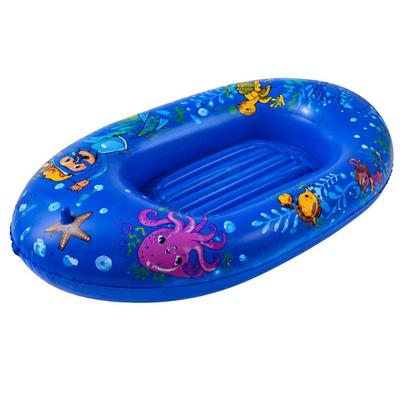 Barco insuflável - SIROCO - Barco azul 107 cm com motivos marinhos - Fundo insuflável - 107 cm - PVC resistente