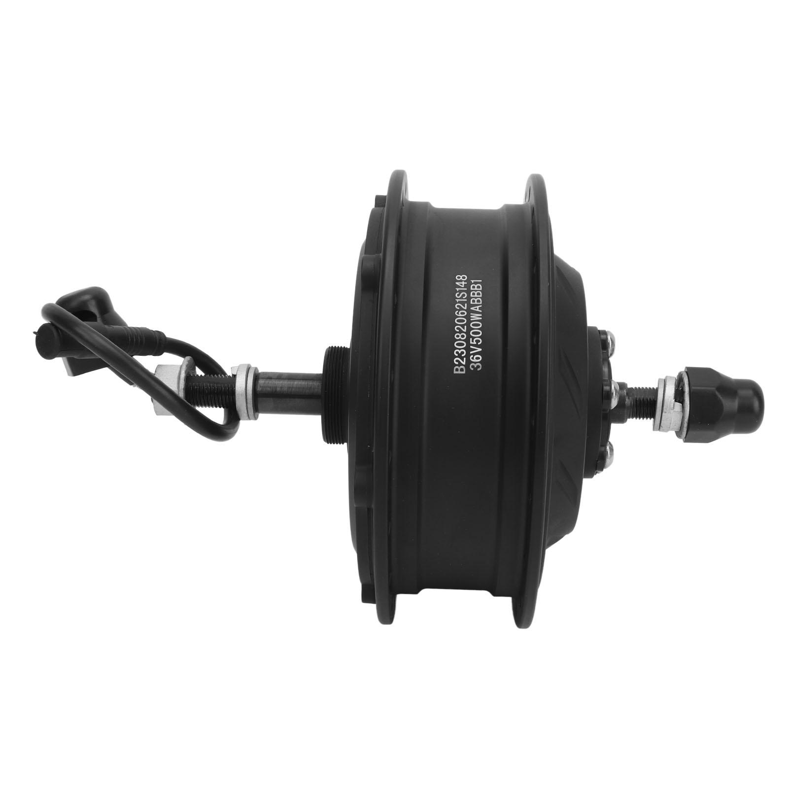 36V 500W Rear Wheel Hub Motor Electric Bicycle Rear Wheel Hub Motor Mountain Bike Lithium Battery Conversion Waterproof 9 Pin Wire Brushless Geared